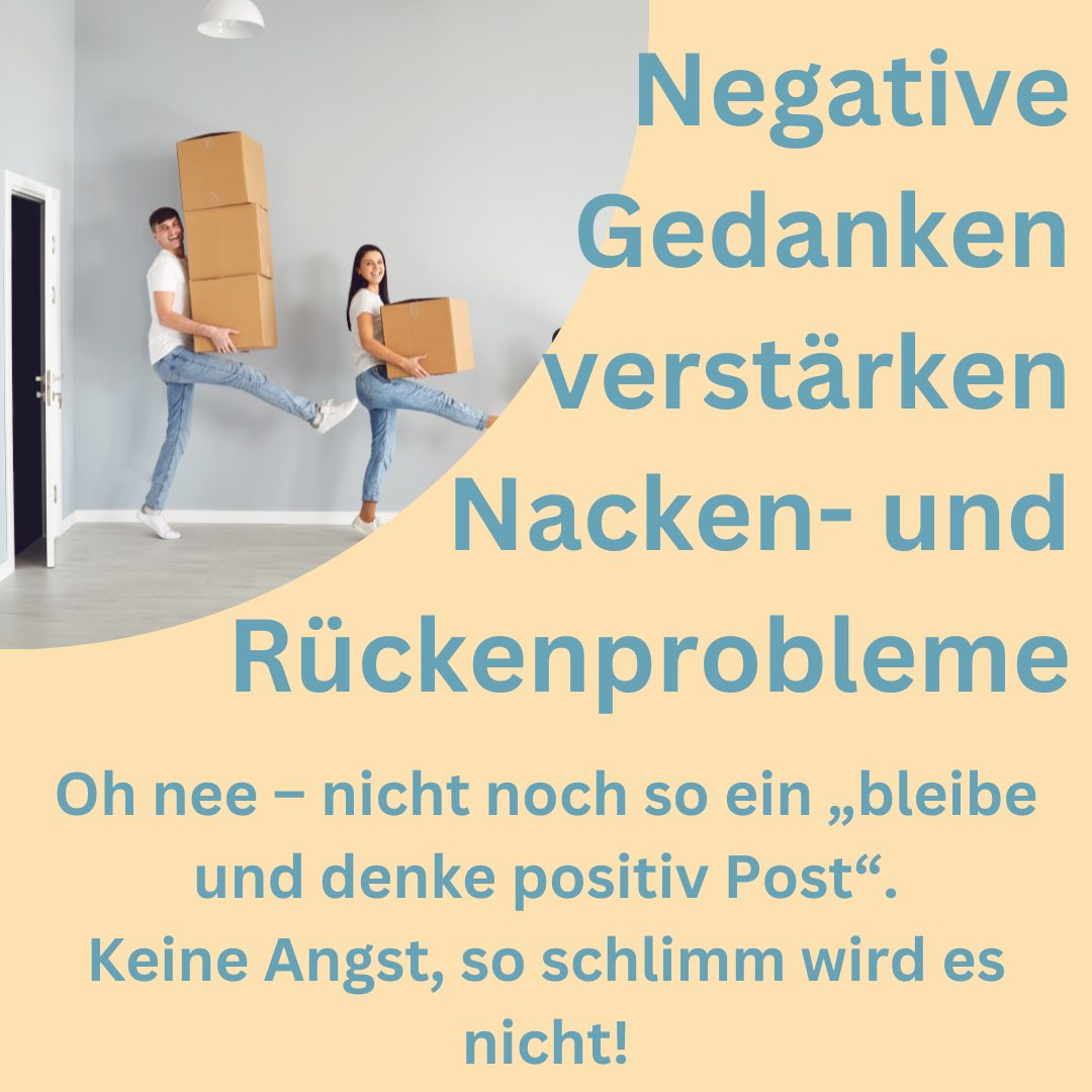 Rückenschmerzen und negative Gedanken