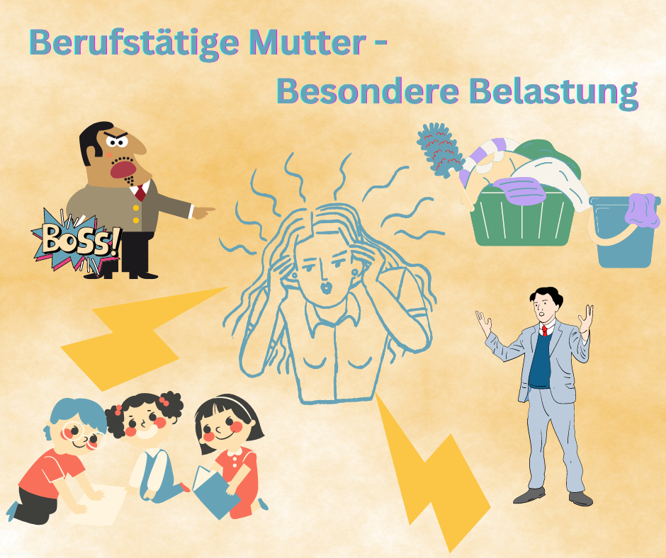 Stress der berufstätigen Mutter