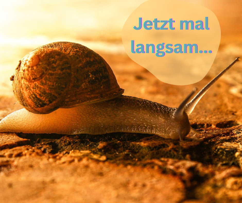 Jetzt mal langsam